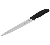 Victorinox Swiss Classic, cuchillo profesional para filetear, hoja extra afilada, afilado recto, 20 cm, mango de plástico, acero inoxidable, negro