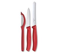 Victorinox Swiss Classic Juego de 3 Chuchillos Mondadores, 2 chuchillos, 1 pelador, para Verduras, Inoxidables, Aptos para lavavajillas