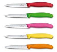 Victorinox Swiss Classic - Juego de 5 cuchillos para verduras (10 cm, con filo ondulado, para tomate)