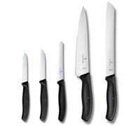 Victorinox Swiss Classic Juego de cuchillos de cocina, juego de cocina, 5 piezas, extra afilado, Swissmade, negro