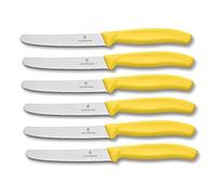 Victorinox Swiss Classic - Juego de cuchillos de mesa (6 unidades, fabricado en Suiza), color amarillo