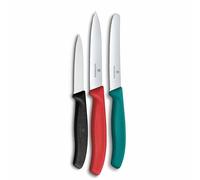 Victorinox Swiss Classic Juego de Cuchillos para Tomate y Pelar, 3 Piezas | Set de acero inoxidable con filo dentado y liso para verduras y frutas, mangos ergonómicos, Swiss Made