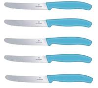 Victorinox Swiss Classic - Juego de cuchillos para tomates (5 piezas), color azul
