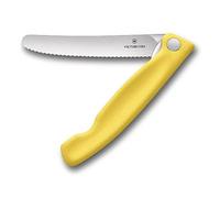 Victorinox Cuchillo Swiss Classic Profesional para Tomate y Mesa, 11 cm, Acero Inoxidable, Amarillo