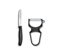 Victorinox Swiss Classic Set 2 Cuchillos Mondadores y Pelador de Verduras | Ideal para pelar, cortar y trocear frutas o vegetales, hojas de acero inoxidable y mangos ergonómicos, Swiss Made