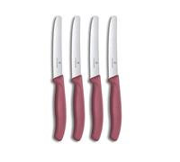 Victorinox Swiss Classic Set de 4 Cuchillos de Mesa para Tomate, 11 cm