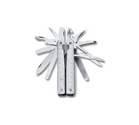 Victorinox Swiss Tool X Multiherramienta de Bolsillo, 26 Funciones, Plata | Alicate de punta fina, tijeras y sierra para madera. Ideal para reparaciones y bricolaje. Acero inoxidable. Swiss Made.