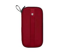 Victorinox TA 5.0 Funda para Pasaporte con Bloqueo RFID, Organizador para DNI, Tarjetas de crédito, Documentos de Viaje, Dinero, Funda para Pasaporte con Cierre de Cremallera, Rojo