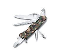 Victorinox Trailmaster, Navaja multiusos con 12 funciones, incluyendo hoja con bloqueo para una mano y sierra para madera, de color camuflaje