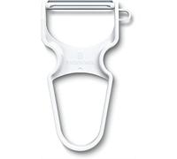 Victorinox Utensilios de cocina, Pelador profesional, Cuchilla extra afilada, Afilado recto, Mango de plástico robusto, Acero inoxidable, Blanco