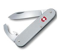 VICTORINOX Navaja suiza de bolsillo Bantam, pequeña, 5 funciones, Hecha en Suiza, multiherramienta con hoja, abrelatas, destornillador, color plata
