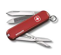 Victorinox Wenger Navaja Suiza de Bolsillo, 7 Funciones, 65 mm, Rojo | Herramienta EDC con tijeras microdentadas, lima de uñas y hoja pequeña. Ideal para uso diario y viajes. Swiss Made.