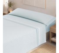 Victorio & Lucchino Juego de Sábanas Estampadas de Verano Algodón/Poliéster (Cama 135/140cm (1 Almohada), Vicky - Celeste)