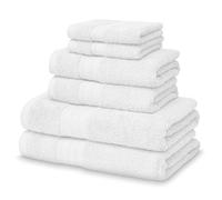 Victorio & Lucchino Juego de Toallas 100% Algodón - 2 Toallas Baño Ducha 70x140cm + 2 Toallas Lavabo 50x100cm + 2 Toallas Tocador 30x50cm - Color Blanco