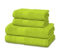 Victorio & Lucchino Juego de Toallas 100% Algodón - 2 Toallas Baño Ducha 70x140cm + 2 Toallas Lavabo 50x100cm - Color Verde Lima