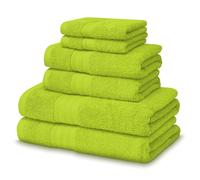 Victorio & Lucchino Juego de Toallas 100% Algodón - 2 Toallas Baño Ducha 70x140cm + 2 Toallas Lavabo 50x100cm + 2 Toallas Tocador 30x50cm - Color Verde Lima