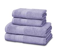 Victorio & Lucchino Juego de Toallas 100% Algodón - 2 Toallas Baño Ducha 70x140cm + 2 Toallas Lavabo 50x100cm - Color Malva