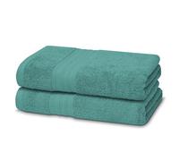 Victorio & Lucchino Juego de Toallas 100% Algodón - 2 Toallas Baño Ducha 70x140cm - Color Verde Esmeralda