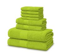 Victorio & Lucchino Juego de Toallas 100% Algodón - 2 Toallas Baño Grande 100x150cm + 2 Toallas Lavabo 50x100cm + 4 Toallas Tocador 30x50cm - Color Verde Lima
