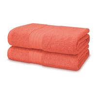 Victorio & Lucchino Juego de Toallas 100% Algodón - 2 Toallas Baño Grande 100x150cm - Color Coral