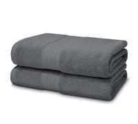 Victorio & Lucchino Juego de Toallas 100% Algodón - 2 Toallas Baño Jumbo 100x180cm - Color Gris Oscuro