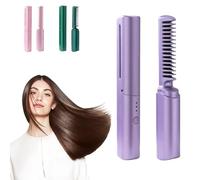 Victorious Act Comb, Victoriousact Comb, Victoriousact Hairdressing Comb, Rechargeable Victorious Hair Comb, 2-In-1 Straight & Curly, 24-Hour Long-Last Hold (Purple)