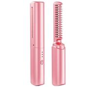 Victoriousact Comb, Victorious Act Comb, 2025 Latest Hairdressing Comb, Rechargeable Mini Hair Straightener, 3 Temperature Adjustment Electric Styling Combs (Pink)