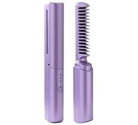 Victoriousact Comb, Victorious Act Comb, 2025 Latest Hairdressing Comb, Rechargeable Mini Hair Straightener, 3 Temperature Adjustment Electric Styling Combs (Purple)