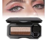 Victoriousact Perfect Dual Color Eyeshadow, Two Color Eye Shadow Plate, Portable Two Tone Eyeshadow, Highly Pigmented Eyeshadow with Exquisite Glitter, Waterproof, Long Lasting (#2)