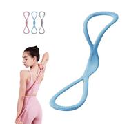 Victoriousact Resistance Bands,Figure 8 Exercise Bands for Women Men,15-35 Lbs 8 Shaped Resistance Rubber Band for Arms, Back, Shoulder Stretch with Handles,Not Break (Blue-25lbs)