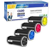 VICTORSTAR Cartucho de tóner Compatible C600 C605 Capacidad estándar 6000 páginas Rendimiento Cada Color para impresoras láser Xerox VersaLink C600 C605 (4 Colores)