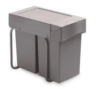 Victory Double-Man - Cubo de basura empotrable (28 L, color gris aluminio)