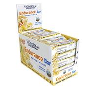 Victory Endurance Barrita Endurance Chocolate blanco- Plátano. Enérgetica, natural y sin aceite de palma (25x85 g) 46% de avena