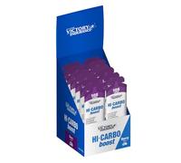 Victory Endurance HI Carbo Boost Gel 1:0,8 Series (12x76g) Sabor Frutos Rojos Con Cafeína, Alto en Carbohidratos con 45g/gel, 200mg sodio/gel, Energía inmediata, Aumenta Rendimiento, Disminuye Fatiga
