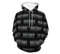 Victory Heart Want to Win - Sudadera con capucha unisex de manga larga con bolsillo, Estilo:, 4XL