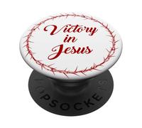 Victory in Jesus - Passover Easter Crown Thorns Praise PopSockets PopGrip Adhesivo