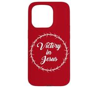 Victory in Jesus - Passover Easter Crown Thorns Praise Red Carcasa para iPhone 15 Pro