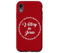 Victory in Jesus - Passover Easter Crown Thorns Praise Red Carcasa para iPhone XR