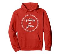 Victory in Jesus - Passover Easter Crown Thorns Praise Red Sudadera con Capucha