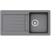 Victory S-VEL860 - Fregadero de granito (860 x 435 mm, incluye juego excéntrico giratorio), color gris claro