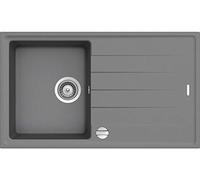 Victory S780 - Fregadero de granito para cocina (78 x 50 cm, para armario de 45/50 cm, incluye excéntrico), color gris