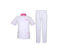 Victory Uniforme Médico Enfermería Estética Auxiliar Clínica Trabajo - 701&8312 (Blanco -2, S)