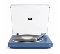 Victrola Automatic - Tocadiscos Bluetooth Totalmente automático, 2 velocidades, cápsula Audio-Technica ATN3600L, Plato de Aluminio, preamplificador conmutable (Azul)