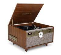Victrola Century - Reproductor de Discos de Vinilo y Centro de música 6 en 1, Tocadiscos de 3 velocidades, Reproductor de CD y Casete, VINYLSTREAM, Bluetooth y Auxiliar de 3.5 mm, Reproductor de