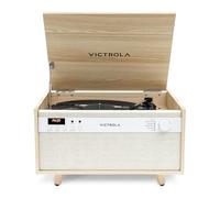 Victrola Century Signature+ Centro de música Bluetooth 6 en 1 con Reloj Madera Natural