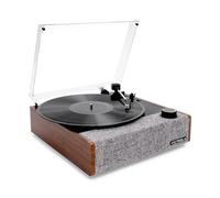 Victrola Eastwood II - Tocadiscos con Acabado de Nogal con Altavoces, Bluetooth 5.1 y tecnología Vinyl Stream, Reproductor de Vinilo de 3 velocidades de Estilo Vintage, Cartucho Audio Technica AT