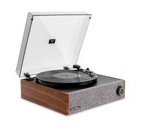 Victrola Eastwood LP - Tocadiscos Bluetooth de 3 velocidades con cápsula MM Audio-Technica AT-3600L, Salida Bluetooth Vinyl Stream, Altavoz Flotante Antideslizante y Salidas RCA y de 3,5 mm (Nogal)