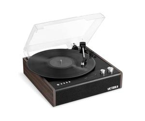 Victrola Eastwood - Tocadiscos Bluetooth con Tocadiscos de Tres velocidades y Cartucho Audio-Technica reemplazable | Espresso | VTA-72-ESP-INT