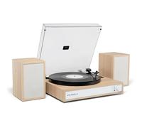 Victrola Harmony - Sistema de Tocadiscos Bluetooth de 3 velocidades con Altavoces estéreo de estantería, cápsula Audio-Technica ATN3600L, Entrada y Salida Bluetooth (Natural)