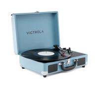 Victrola Journey II (Modelo 2025) - Tocadiscos Bluetooth portátil Tipo Maleta con Altavoces estéreo Integrados y Sonido Potente, 3 velocidades, conectividad Bluetooth bidireccional (Turquesa)